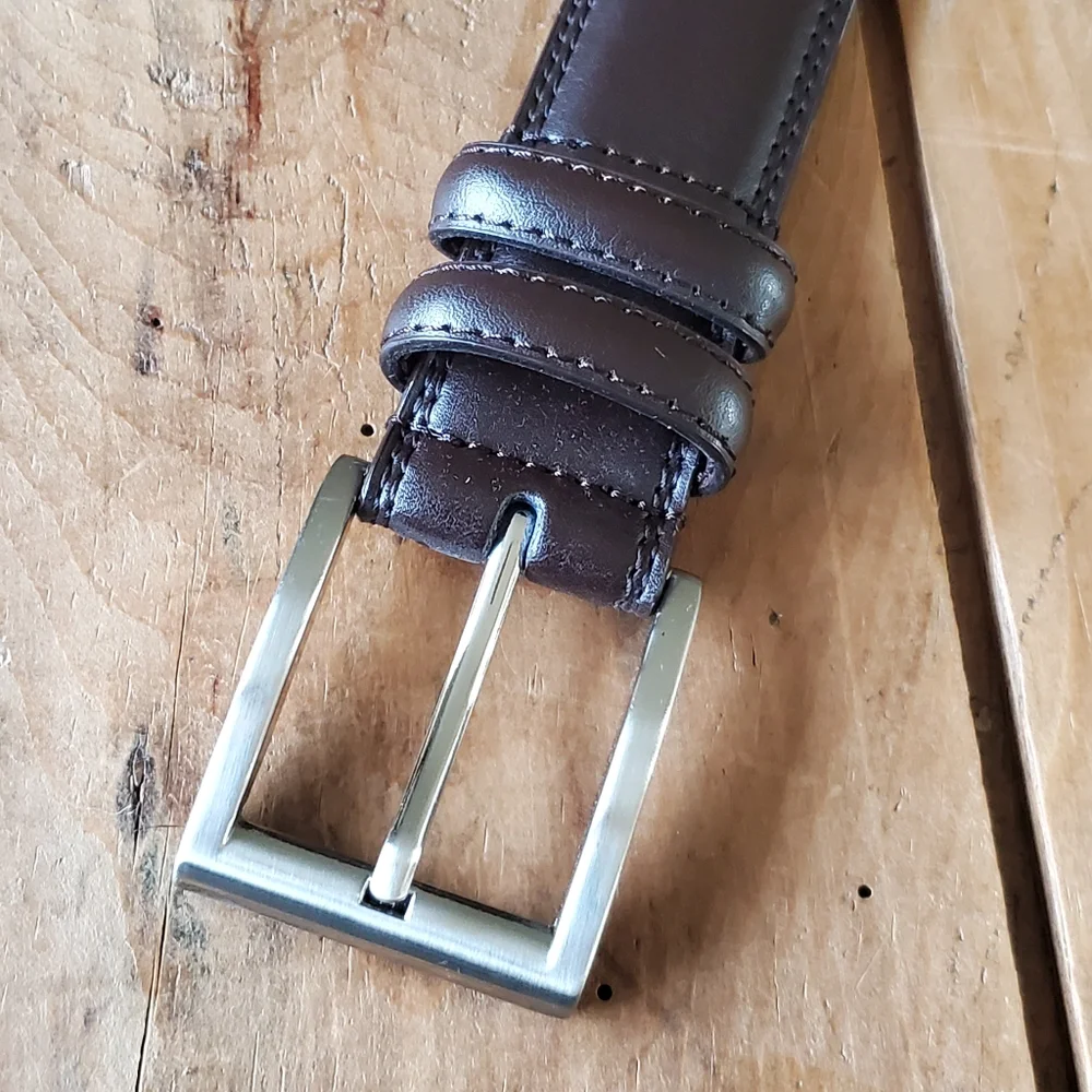 Florsheim Men's Dark Brown Leather Dress Belt Size 42